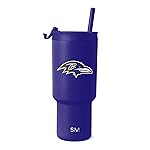 Simple Modern Officially Licensed NFL Baltimore Ravens 30 oz Tumbler with Flip Lid and Straws | Insulated Cup Stainless Steel | Gifts for Men Women | Trek Collection | Baltimore Ravens