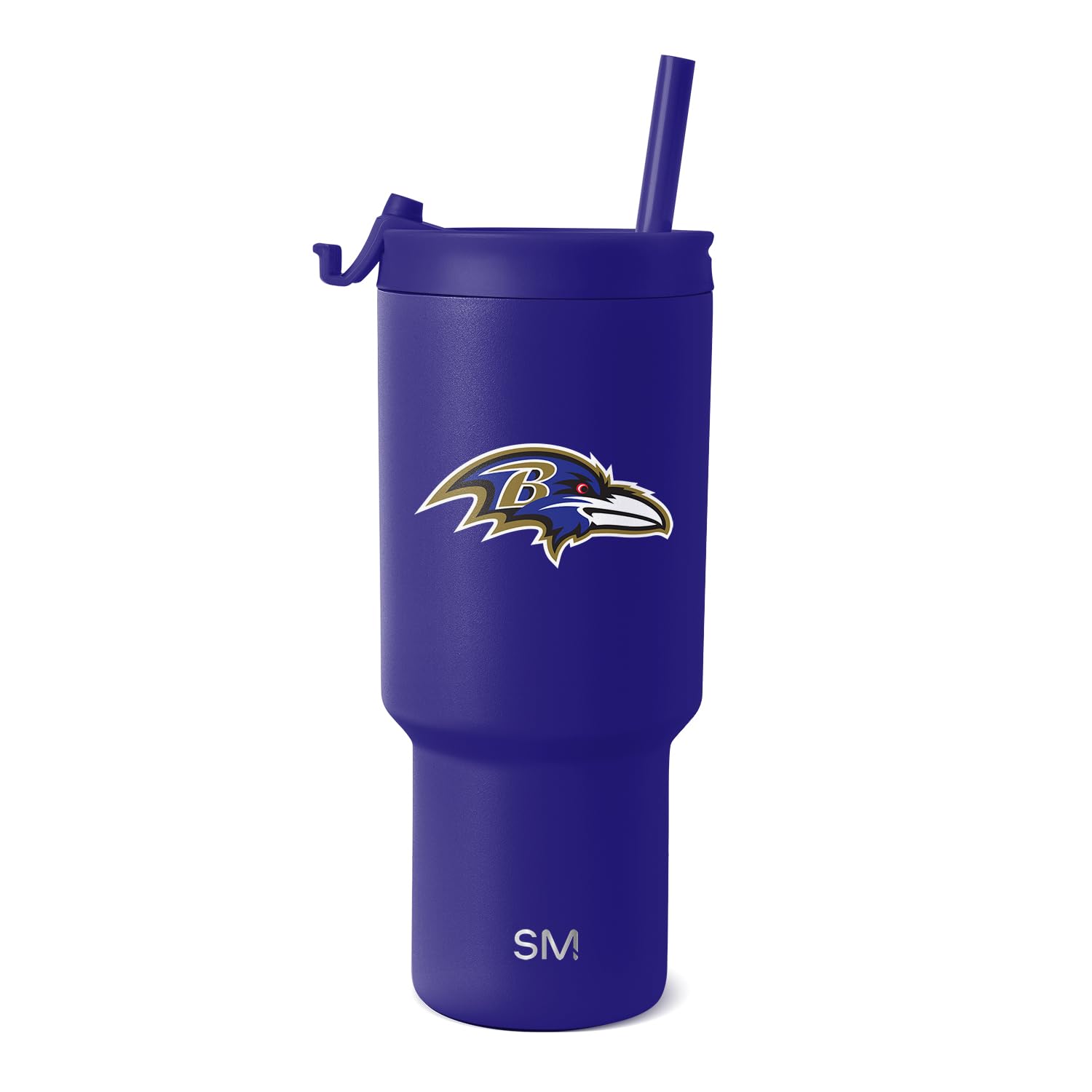 Simple Modern Officially Licensed NFL Baltimore Ravens 30 oz Tumbler with Flip Lid and Straws | Insulated Cup Stainless Steel | Gifts for Men Women | Trek Collection | Baltimore Ravens