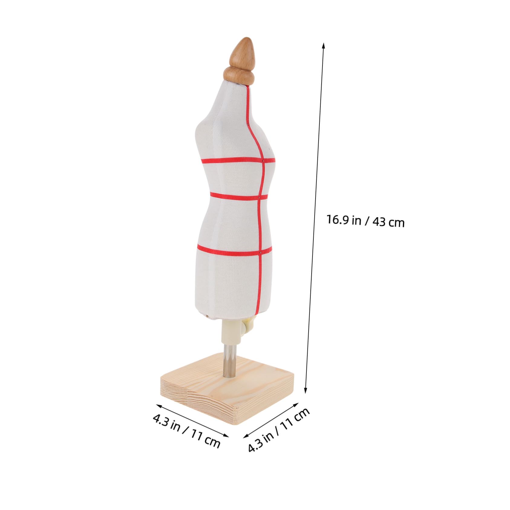 Maniquí para Muñecas Educativo Mini con Base Estable Soporte para Ropa Herramienta Enseñanza Costura y Confección