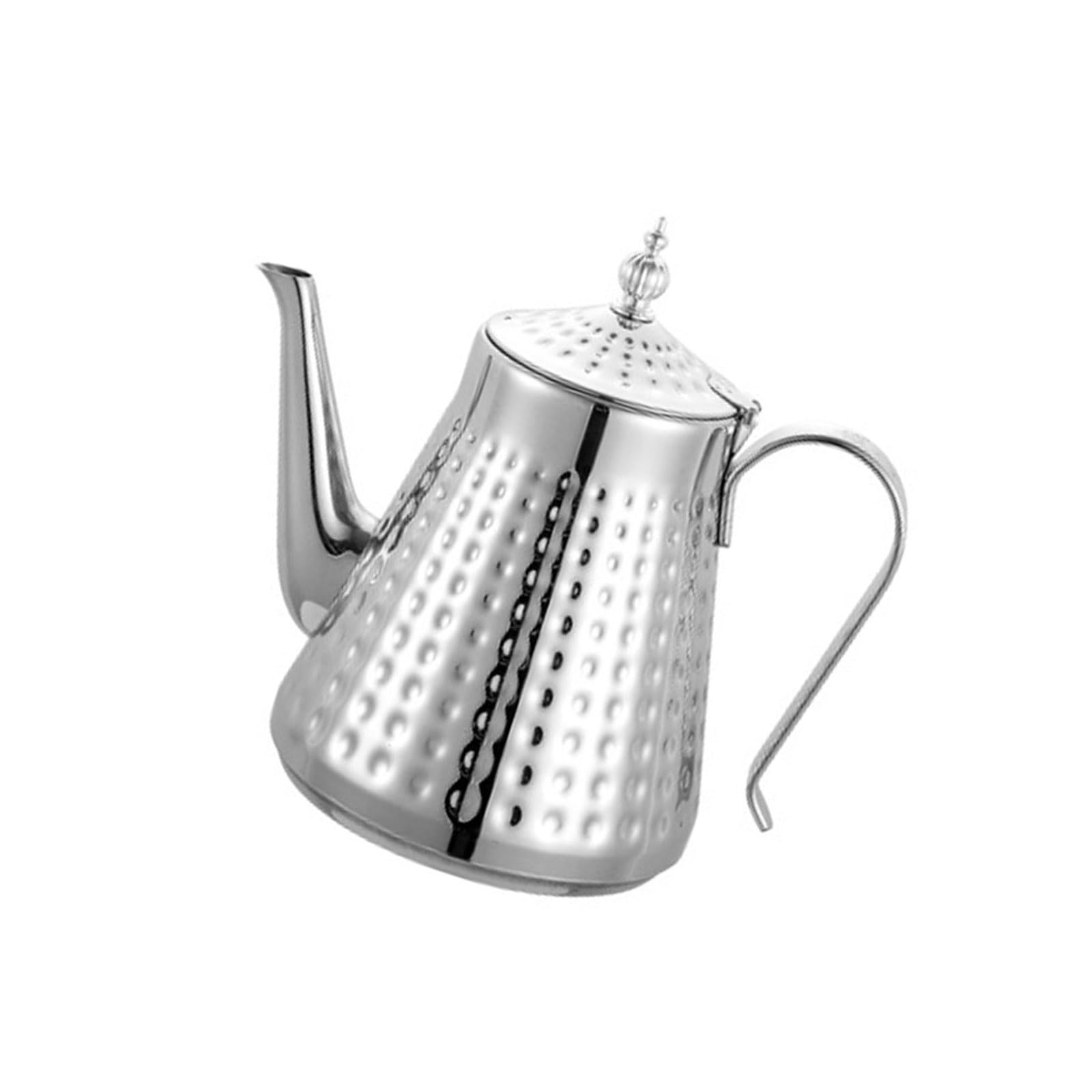 SXRQ Hammer Pattern Tea Kettle with Removable Infuser and Ergonomic Handle Design Stainless Steel Stovetop Teapot Water Kettle with Removable Infuser