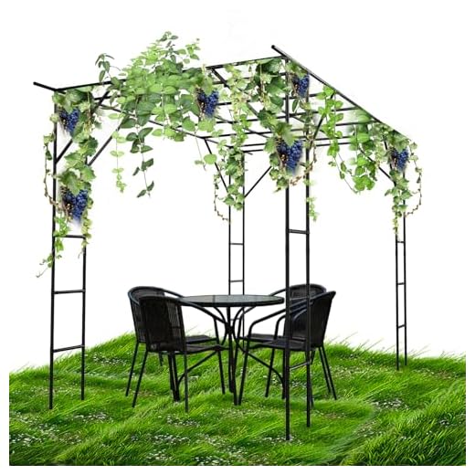 SIUING 118'' L x 79'' W x 90.5'' H Grape Vine Trellis - Large Outdoor Garden Arch Trellis, Plant Climbing Pergola, Used for Arbour Gazebo Trellis for Backyard Decoration
