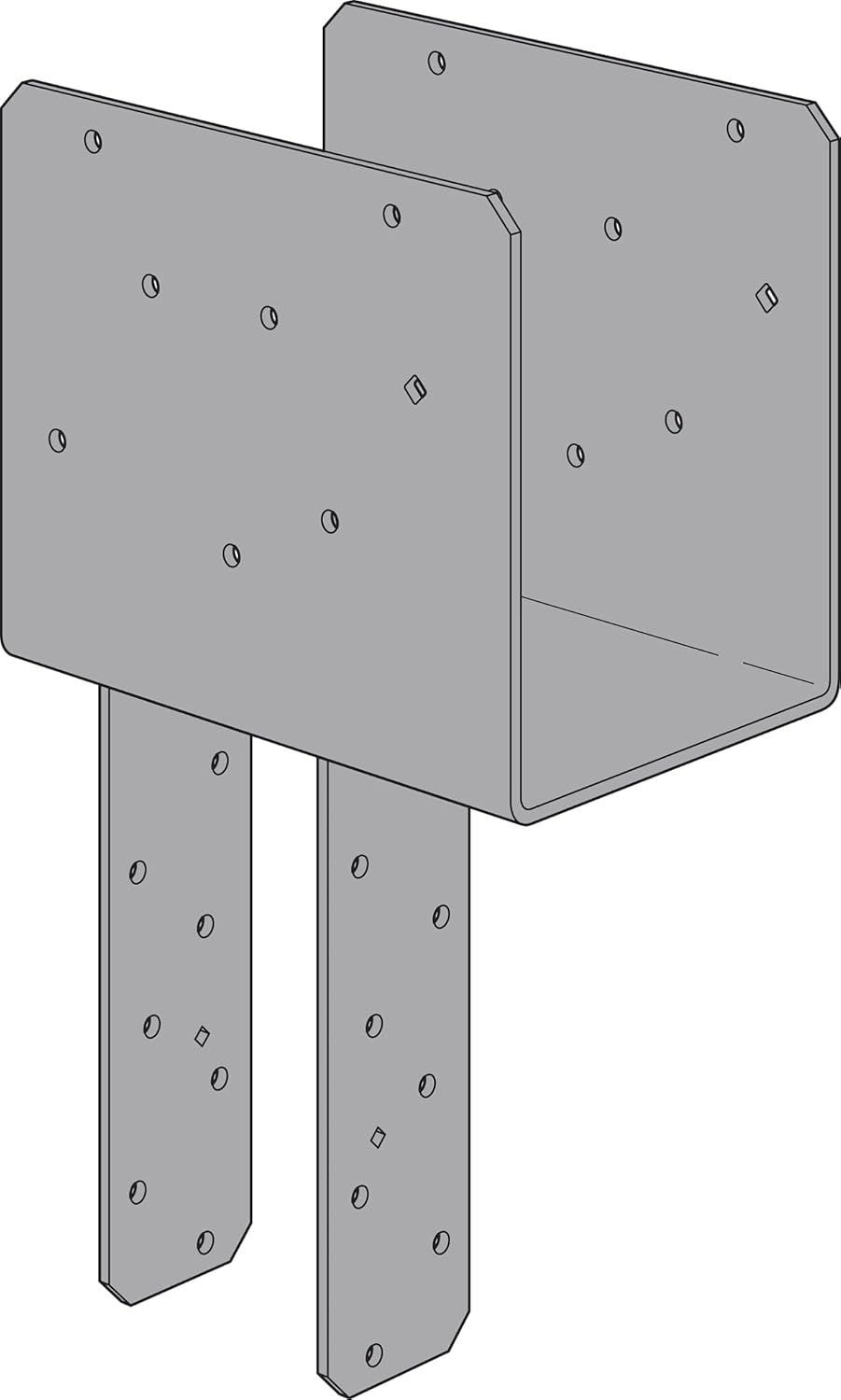 Simpson Strong-Tie ECCQ64SDS2.5 - End Column Cap Quick-Install for 6X Beams & 4X Posts with SDS Screws, Heavy-Duty Framing Bracket for Structural Support in Home Improvement Projects