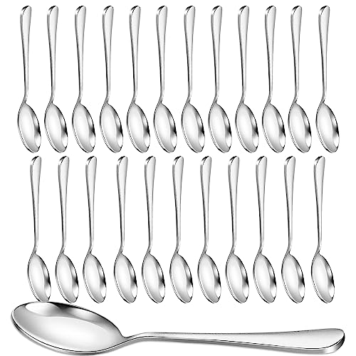 Cucharas soperas acero inoxidable 24 uds cuchara sopera juegos de cucharas grandes cucharas para comer cucharas sopa aptas lavavajillas hogar y restaurante