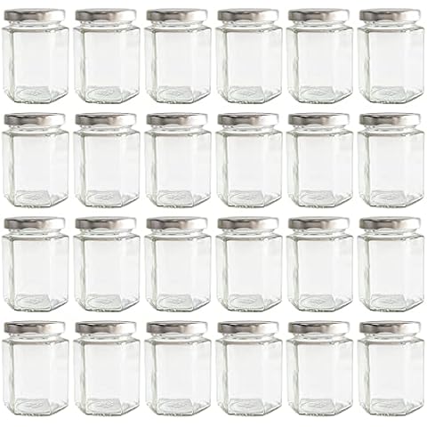GPK4ALL 8oz Hexagonal Jam Jars Set Cover
