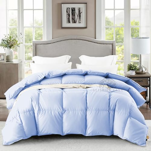 Image of Heavy Winter Comforter Single Size 60 inchX90 inch | 600 GSM Fill for Winter Comforter /Rajai /Duvet /Blanket Hotel Luxury Soft Fluffy Single Size - Sky Blue Color