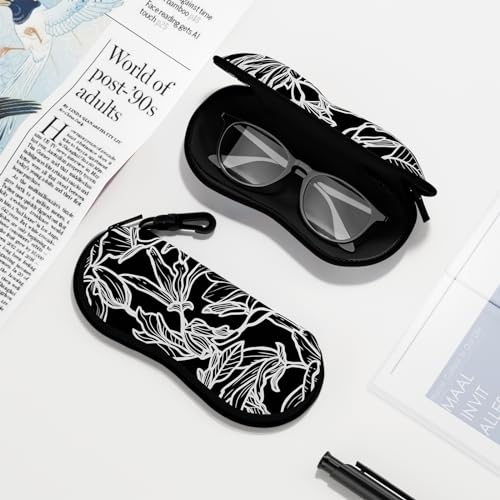 Image of Sunglasses Soft Case, Ultra Light Portable Neoprene Zipper Glasses Case for Men Women
