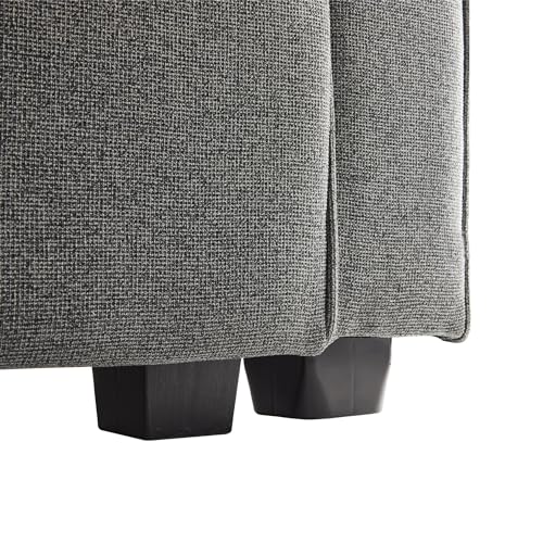 Merax Sofa 4 Sitzer Couch aus Leinenstoff, Big Sofa mit Bequeme Polsterung, für Wohnzimmer/Schlafzimmer/Gästezimmer, mit Armlehnen-Taschen und 4 Kissen, Dark Gray – Bild 8