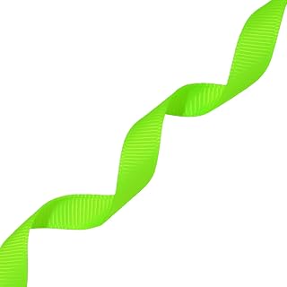 Morex Ribbon Grosgrain Fabric Solid Color Ribbons, Gift Wrapping, Christmas and Wedding Décor, for Crafting and Floral Arrangements, 3/8" x 20 yd, Key Lime