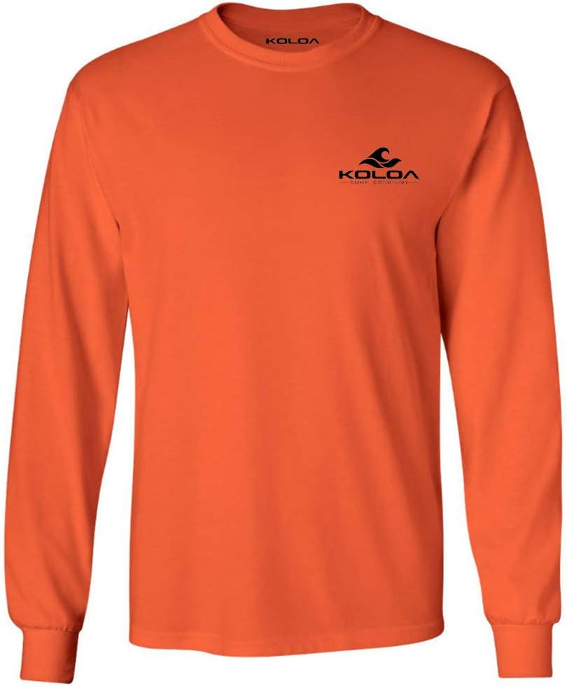 Koloa Surf Mens Tribal Circle Logo Long Sleeve Cotton Tee in Reg, Big and Tall