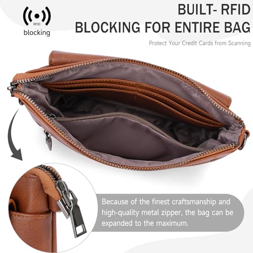 APHISON RFID Wristlet Wallets Clutch Purses For Women, Cell Phone Wallet Purse Shoulder Crossbody Bag with Card Holder 6