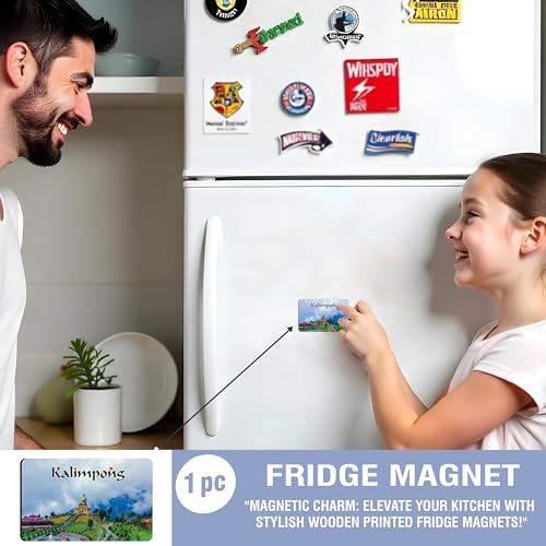 Image of Elegant Fridge Magnet with Themes |Rectangular Size Refrigerator Magnet with Magnetic Rubber Back | Pack of 1, 8.6cm X 5.4cm (Kalimpong)