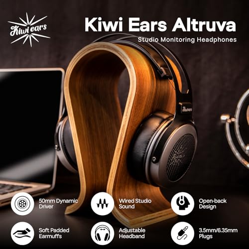 Image of Linsoul Kiwi Ears Altruva Over Ear Headphone, Hi-Fi 50mm Dynamic Driver Monitoring Headphones, Wired Gaming Headset, Open-Back Stereo Headphones for Studio Engineer Audiophile Gaming (BlackGrey)