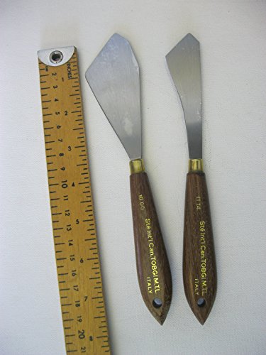 Ink Mixing Knife Metal with Wooden Handle 1