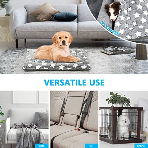 Kigmmro Dog Bed Mat, Reversible Dog Crate Pad For Medium Small Dogs, Portable And Soft Pet Bed Mat, Machine Washable Pet Bed Pad For 24-Inch Kennel #TOP7