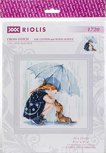 RIOLIS Counted Cross Stitch Kit 9.75"X9.75"-Under My Umbrella (14 Count)