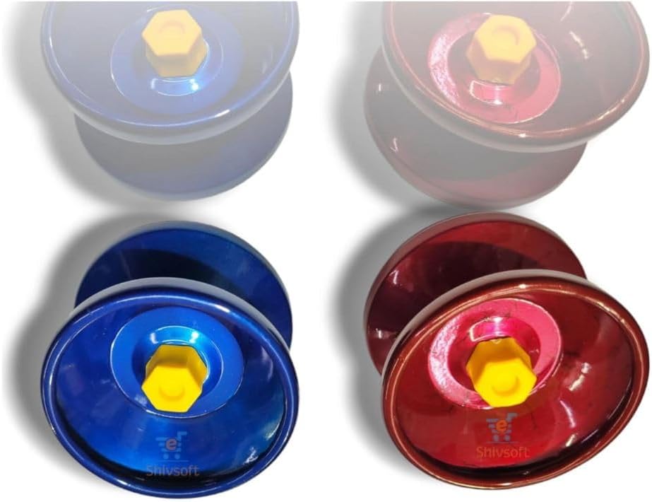 Shivsoft ® Fine Quality High Gloss high Speed Metal YoYo Spiner Toy (2 pcs) (Color May Vary) Make in India