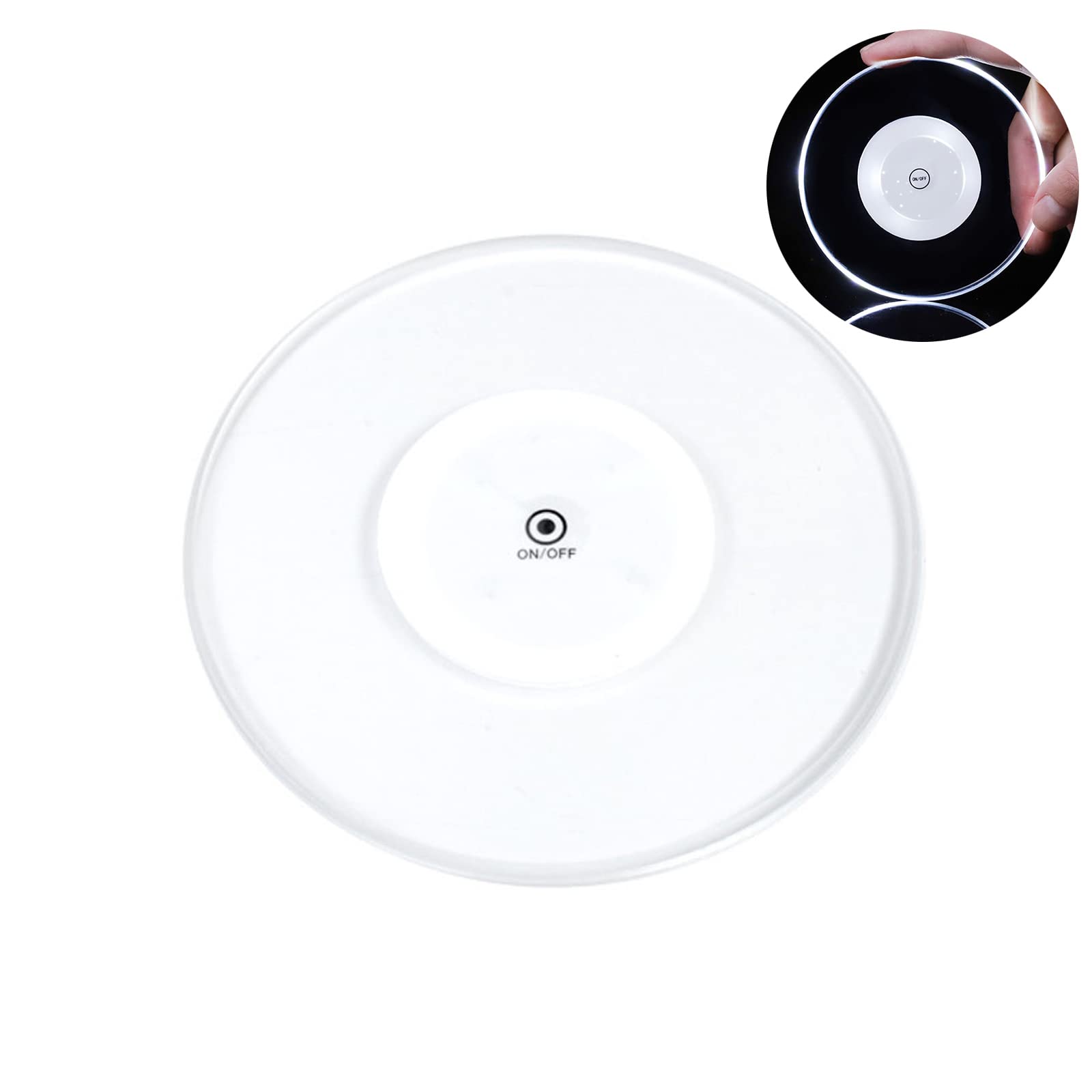 Tsophreniq Colorful LED Cocktail Ultra-Thin Acrylic Waterproof Transparent Cup Mat Beverage Holder for Club Cocktail Coasters