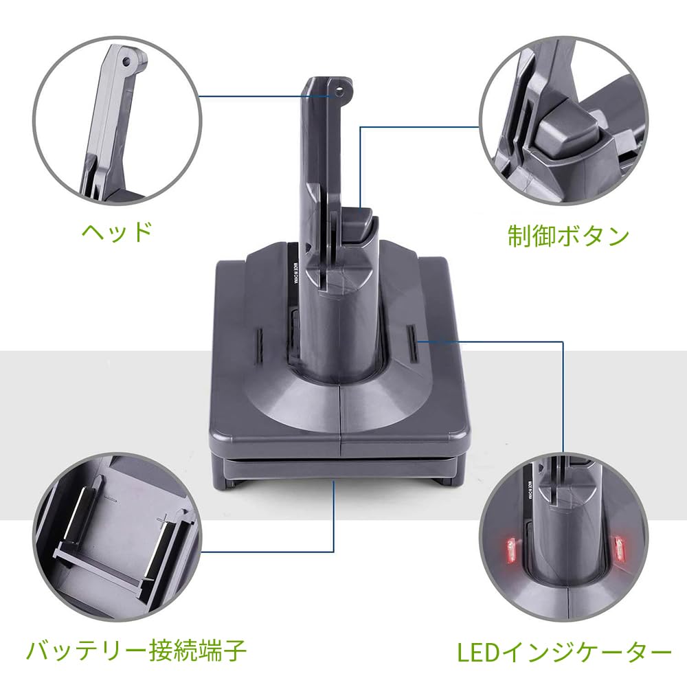 長時間使用可能•ダイソン掃除機V8の本体・パーツ マキタ互換バッテリーアダプター Amazon.co.jp: NETKEY 代替品 ダイソン掃除機でマキタバッテリーが