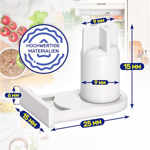 2 Stück Buchse für Kühlschrank Scharnier und für Tür Einbaukühlschrank mit Gefrierschrank mit dem Originalcode 00169301 169301 für Bosch für Siemens 5384490 für Miele - Garantie 10 Jahre - MONTERAL