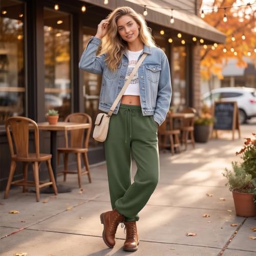 Womens Wide Leg Sweatpants Baggy Scalloped Drawstring Sweatpants Pants - image 5