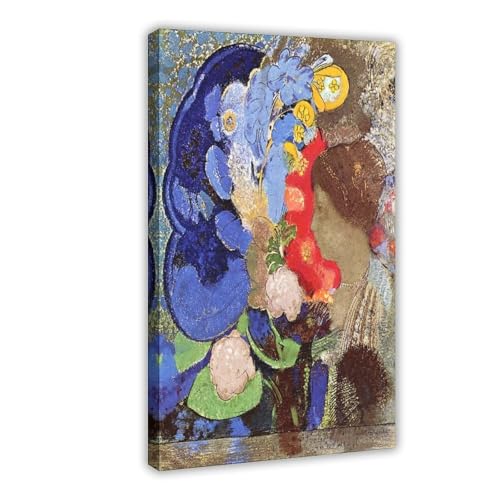 Impression toile Odilon Redon femme aux fleurs décoration haut de gamme