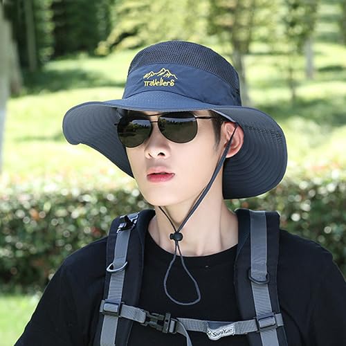 Image of Kraptick Headwear Hat - Lightweight Sun Hat with Foldable Boonie Cap Travellero Round Hat for Travel, UV Protection Summer Cap & Chin Strap with Adjustable Toggle for Secure Fit