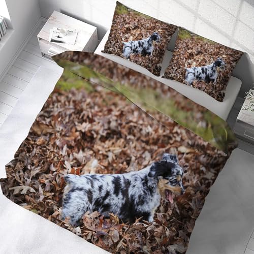 Housse de couette en microfibre douce zippée pour lit double 240 x 260