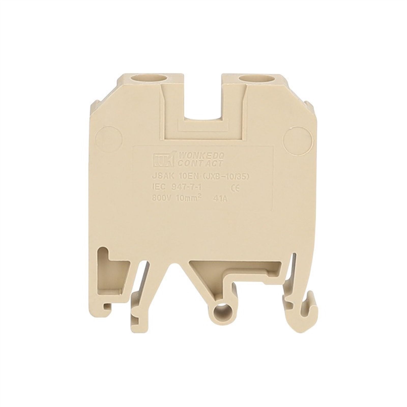 10 Uds SAK10EN conexión de Tornillo Universal alimentación SAK10 10 mm² Cable Conector eléctrico Bloque de terminales de Carril DIN SAK 10EN (Color : Blue)