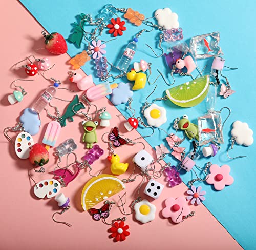 30 Pairs Fun Earrings Weird Earrings Aesthetic Earrings Weirdcore Kawaii Earrings Funny Earrings for Women3