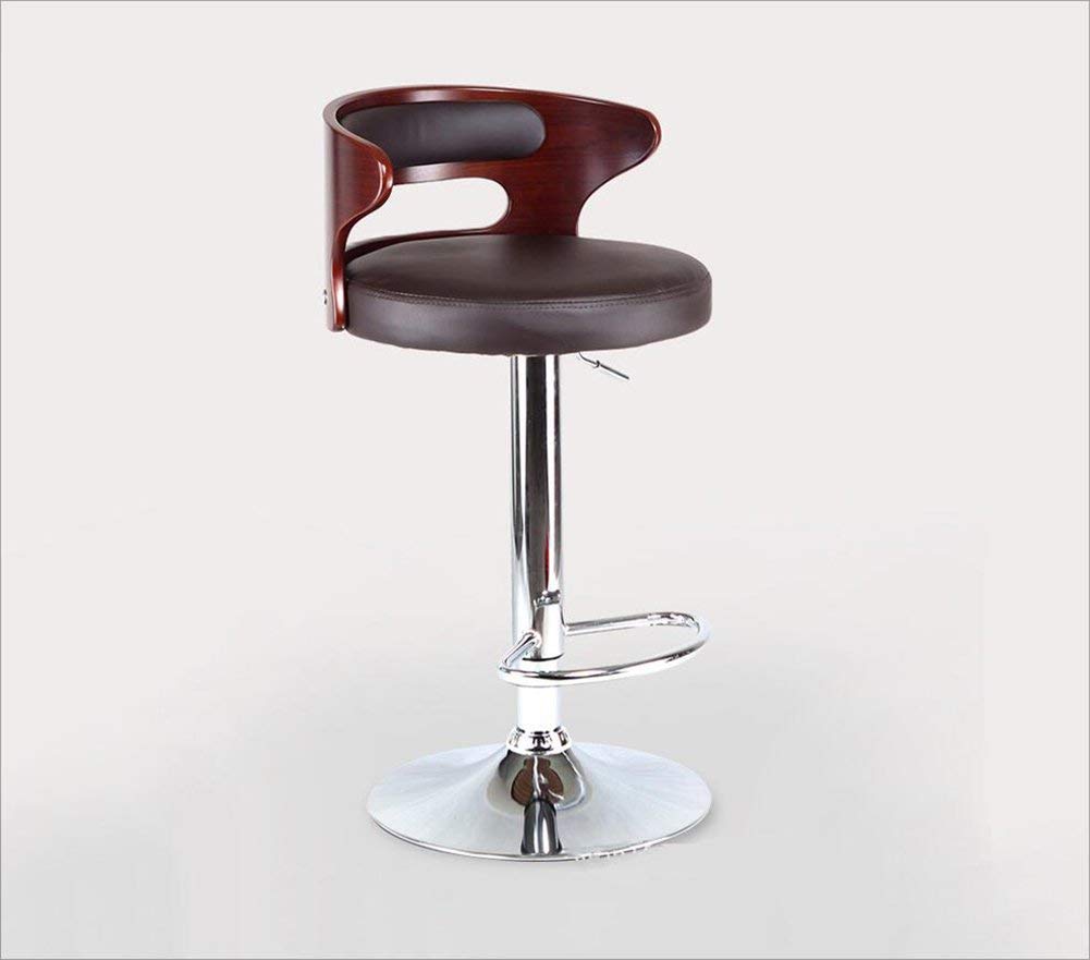 Tabouret de bar de simplicité moderne avec grand dossier boisé rétro chaise haute 60