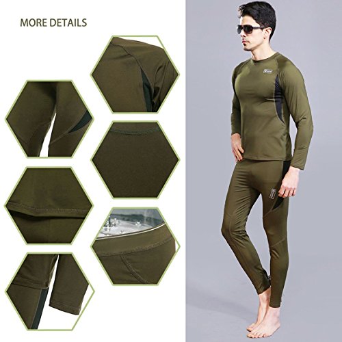 Image of WINDCHASER Mens Thermal Underwear Set Winter Sport Hunting Gear Sport Long Johns Base Layer Bottom Top