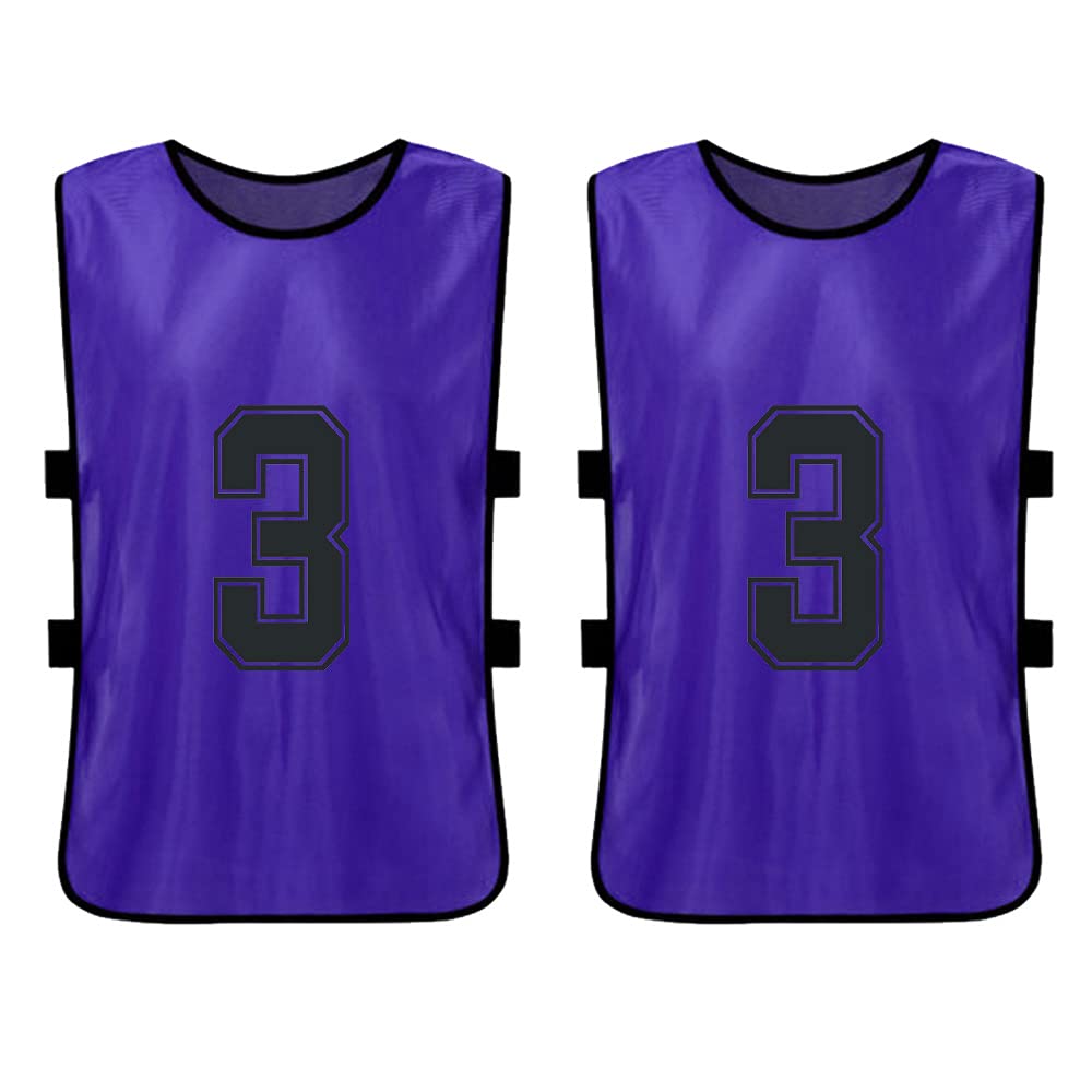 mingzhe Pettorine da Calcio Numerate, Maglie da Calcio in Poliestere Ad Asciugatura Rapida Allenamento della Squadra Gilet Sportivo Adatto per, Basket, (12 pezzi per adulti)