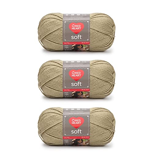 Image of Red Heart Soft Wheat Yarn - 3 Pack of 141g /5oz - Acrylic - 4 Medium (Worsted) - 256 Yards - Knitting /Crochet