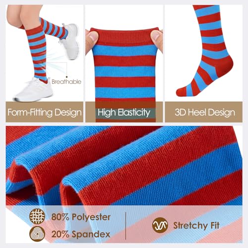 Image of American Trends Women's Knee High Socks, Novelty Holiday Printed Tall Tube Socks, Casual & Party Athletic Sports Stockings