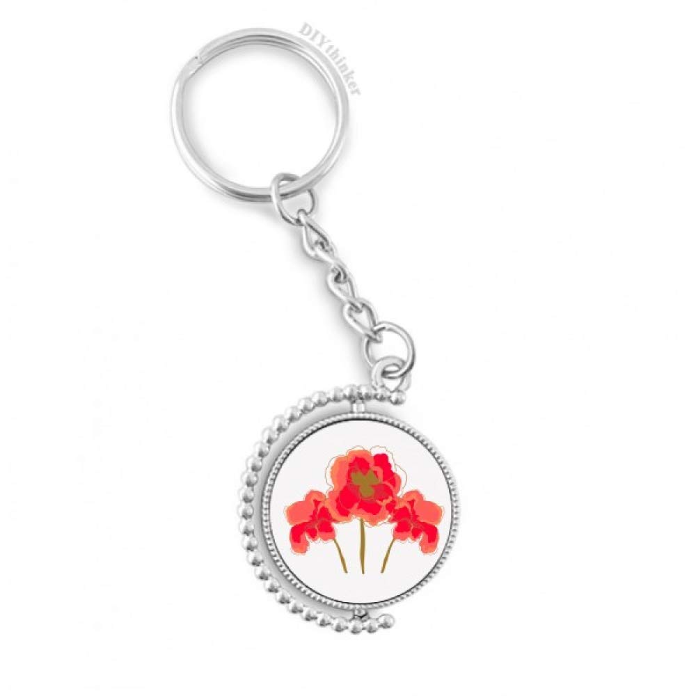 Llavero de amapola de maíz con cadena y anillo giratorio para regalo original 4