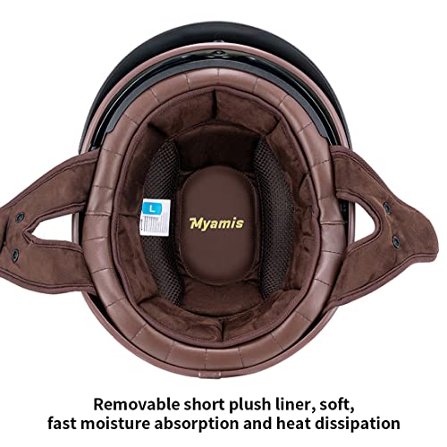 Myamis Half Helmet Motorcycle Men Women Adults Dot Approved Vintage Half Face Helmet With Additional Clear Visor And Ear Pads Mh107(M, West Side+Clear Visor+Ear Pads) #TOP3