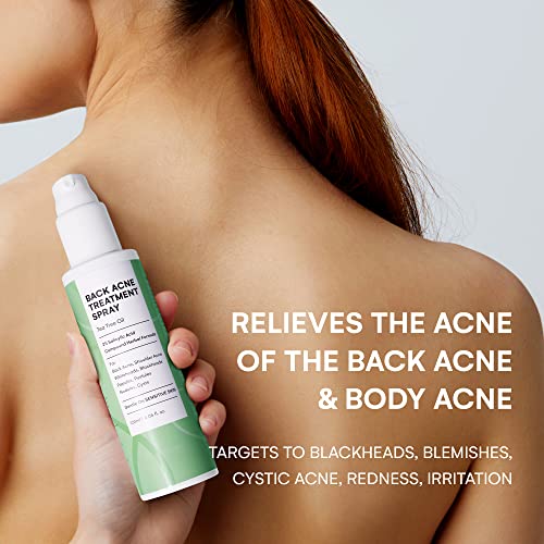 Back Acne Treatment, 2% Salicylic Acid Body Acne Treatment With Herbal Formula, Tea Tree Oil Acne Treatment For Teens, Back Acne Solution, 4.05 Ounce #TOP3