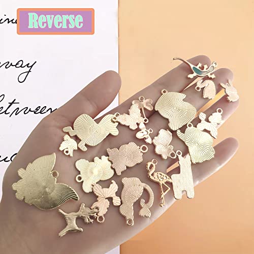 40 Pcs Animal Charms Enamel Pendants 20 Styles Cat Bee Milk Cow Poodle Gold Plated Kawaii Charms Dangle Charm For Bracelet Necklace Earring Jewelry Making And Diy Crafting #TOP6