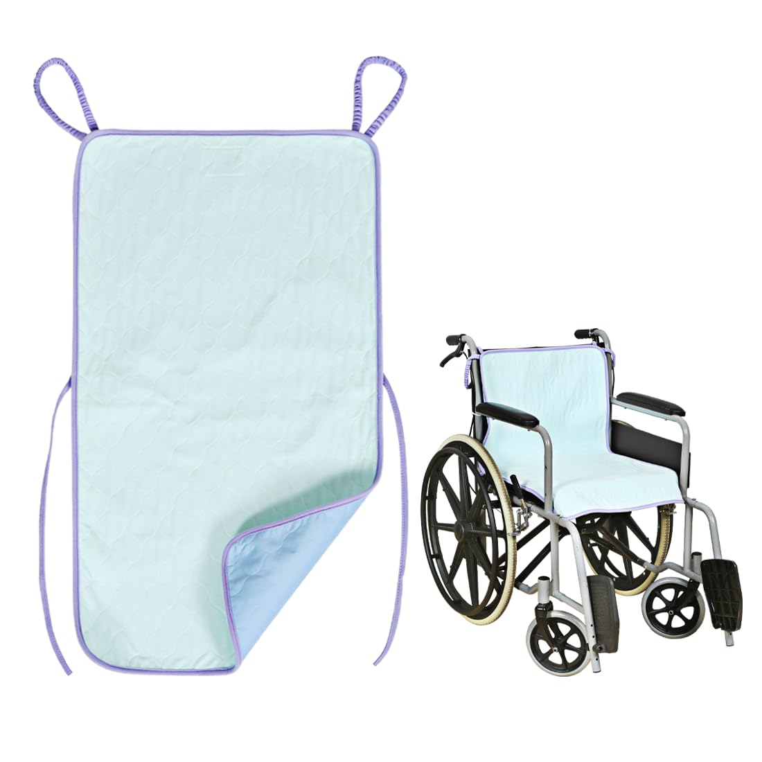 Protège fauteuil roulant absorbant contre les fuites urinaires