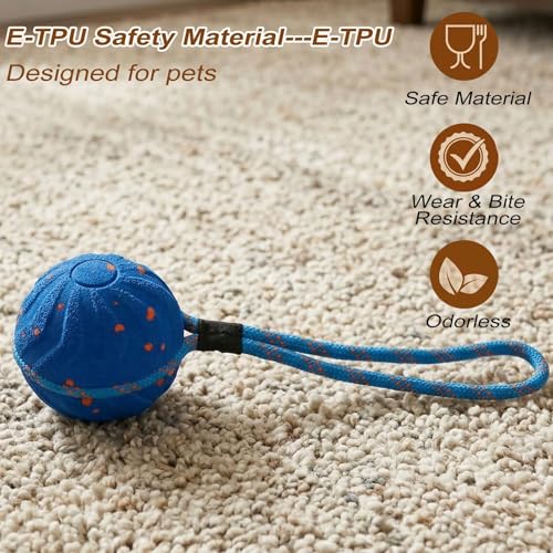 LAZYTAIL Smart Interactive Dog Toy,Smart Moving Bouncing Dogs Ball with RGB Lights, Automatic Moving, Bouncing, and Rotating,E-TPU Durable & Waterproof,for Small Medium Dogs Keep Them Busy (Type A) by LAZYTAIL - Image 4