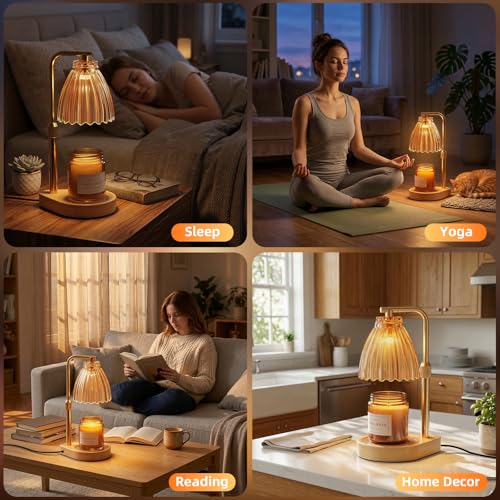 Trtyldt Gifts for Women, Candle Warmer Lamp with Adjustable Height, Timer & Dimmer, Birthday Gifts for Women, Elegant Gift Box & Greeting Card, Candle Lamp with 2 Bulbs for Home Decor/Bedroom/Office by Trtyldt - Image 6