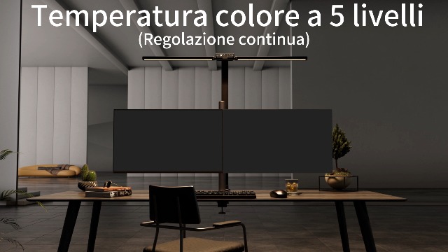 Lampada Da Scrivania LED Hapfish 24W - Doppia Testa Regolabile Con Telecomando | Illuminazione Ufficio - Foto 8