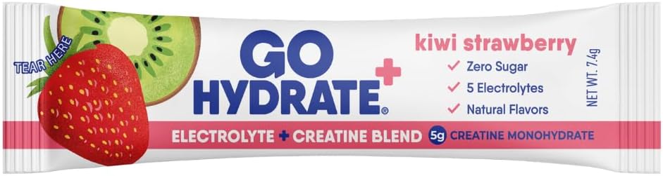 GoHydrate+ Electrolyte Creatine Powder Packets - Kiwi Strawberry