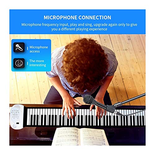 WERTYU Piano laminé à la Main 88 Touches Roll Up Electronic Piano Keyboard Roll Piano Sustain Keyboard pour Les Instruments De Musique Débutants pour Enfants - Les Beatles, Paul McCartney, John Lennon, RIngo Starr, George Harrison WERTYU Piano laminé à la Main 88 Touches Roll Up Electronic Piano Keyboard Roll Piano Sustain Keyboard pour Les Instruments De Musique Débutants pour Enfants – Image 3