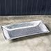 HomeRoots Stainless Steel Silver Hammered Rectangle Serving Tray
