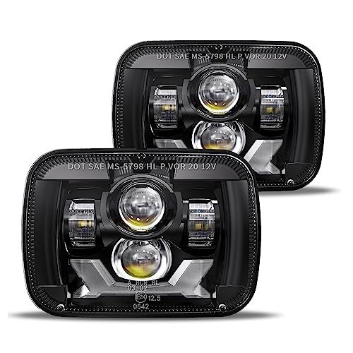 HWSTAR Pair 180W 1000% Bright H6054 5x7 7x6 Led Headlights Compatible with Jeep Cherokee XJ Wrangler...