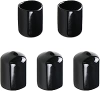 Vista 17 de Aopin Cubierta de tapa de extremo redondo de goma de 0.79 pulgadas (0.787 in), protectores de rosca de tornillo de PVC flexible de tubería