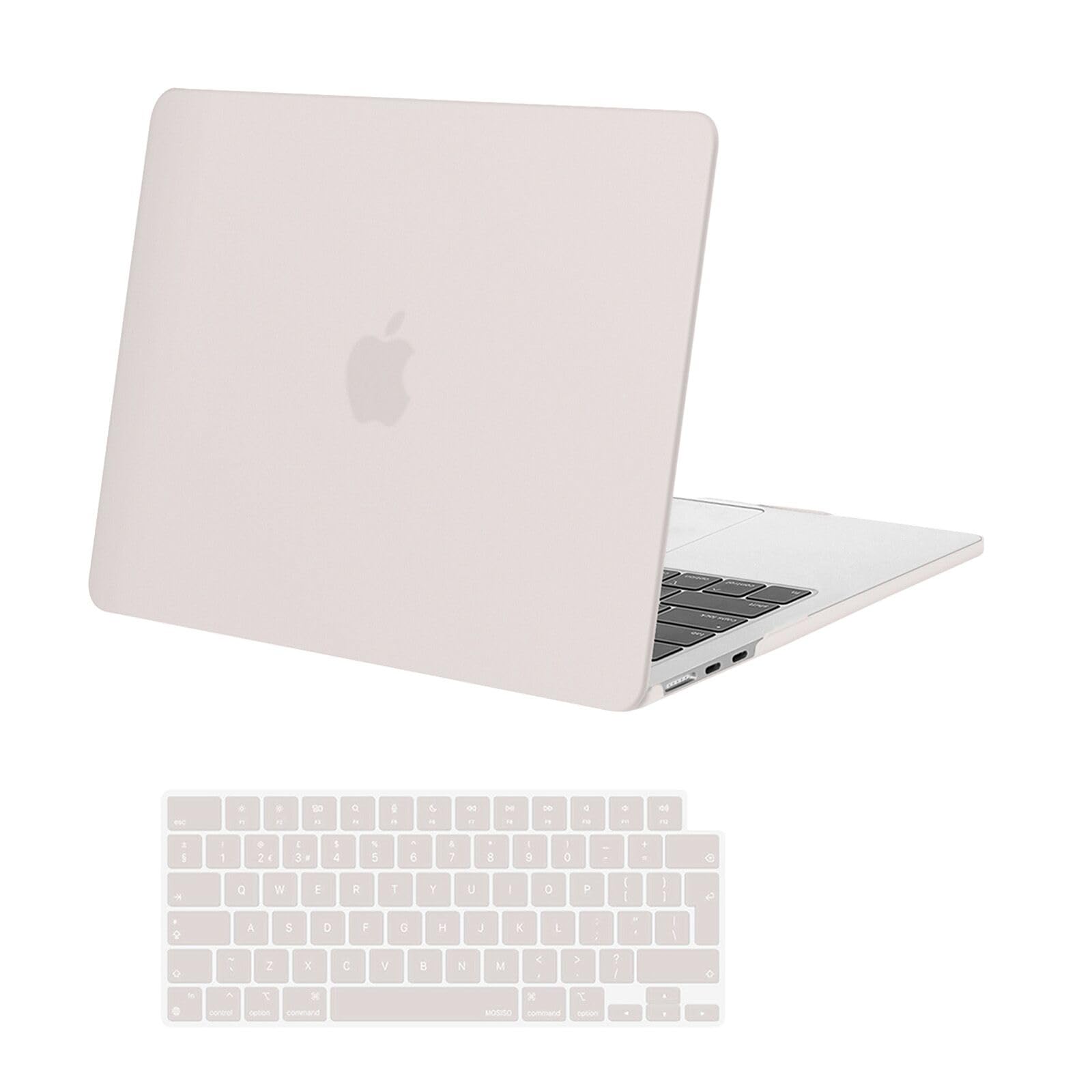 Coque MacBook Air 13 M5 M4 M3 M2 rigide grise avec protège-clavier