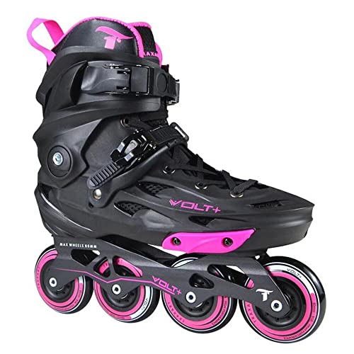 Patins Inline Roller Traxart Volt+ Plus 2.0 Rosa Freestyle (41-42#10, Preto)