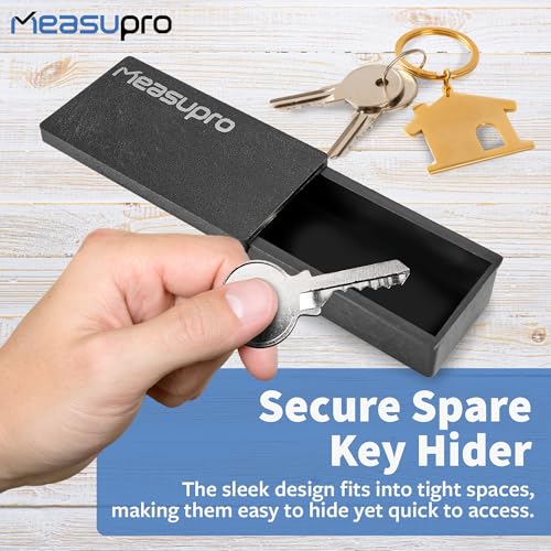 Image of Magnetic Key Holder for Car 6 Pack - Under Car Spare Keys Hider Hide A Key for Your Car So You Never Lock Out Magnetic Key Plastic Boxes Store a Spare Key for Your Home Office - Rugged Black
